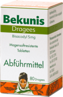 BEKUNIS Dragees Bisacodyl 5 mg magensaftres.Tabl.